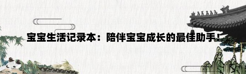 宝宝生活记录本：陪伴宝宝成长的最佳助手！