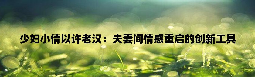 少妇小倩以许老汉：夫妻间情感重启的创新工具